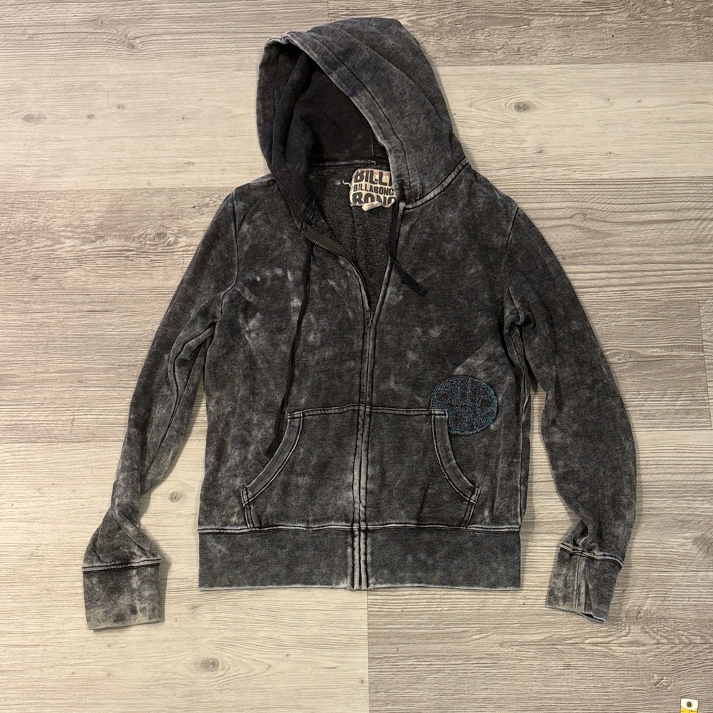 Vintage Y2k Billabong Size Small Zip Up Streetwear Hoodie